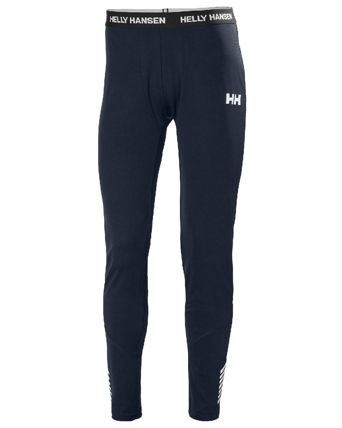 Navy Coloured Helly Hansen Mens Lifa Active Base Layer Pants on white background #colour_navy