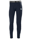 Navy Coloured Helly Hansen Mens Lifa Active Base Layer Pants on white background #colour_navy