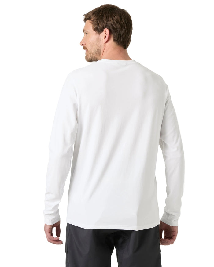 White coloured Helly Hansen Mens Lifa Active Solen Base Layer on white background #colour_white