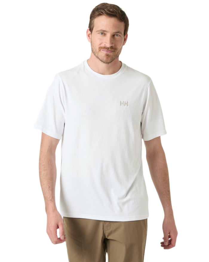 White coloured Helly Hansen Mens Lifa Active Solen T-Shirt on white background #colour_white