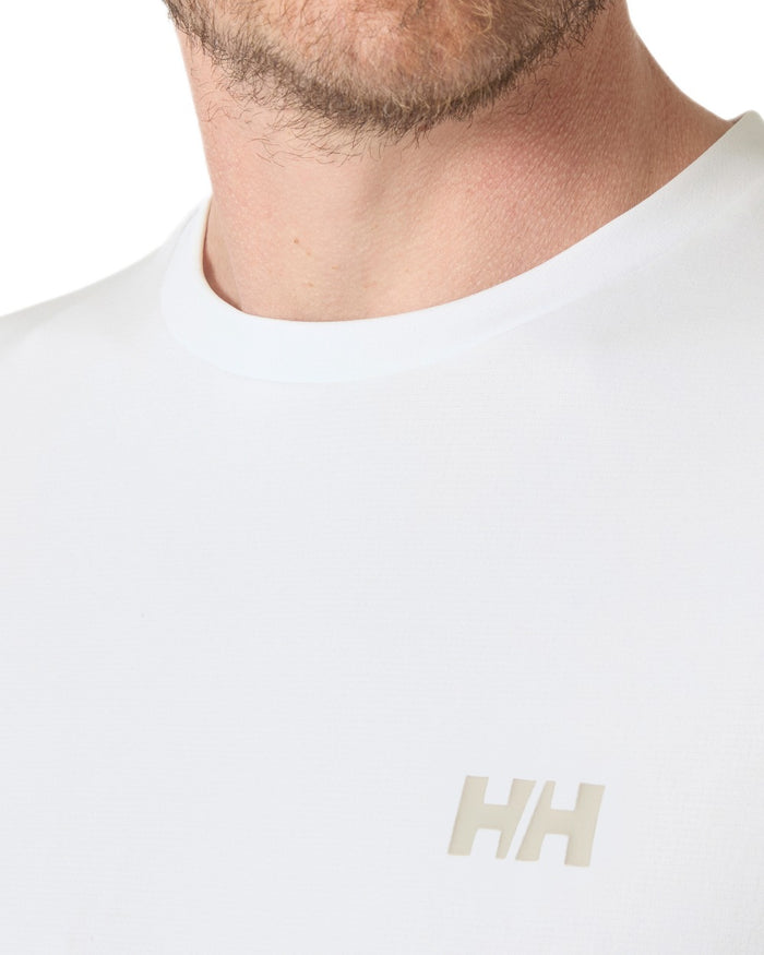 White coloured Helly Hansen Mens Lifa Active Solen T-Shirt on white background #colour_white