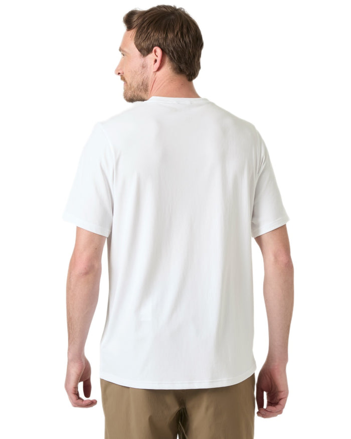 White coloured Helly Hansen Mens Lifa Active Solen T-Shirt on white background #colour_white