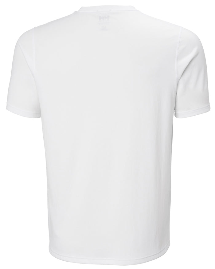 White coloured Helly Hansen Mens Lifa Active Solen T-Shirt on white background #colour_white