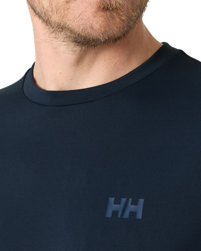 Navy coloured Helly Hansen Mens Lifa Active Solen T-Shirt on white background #colour_navy