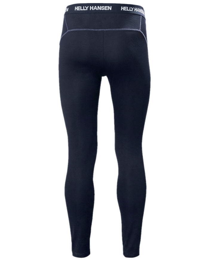 Navy Coloured Helly Hansen Mens Lifa Lightweight Base Layer Pants on white background #colour_navy