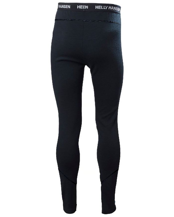Navy Coloured Helly Hansen Mens Lifa Merino Midweight 2-In-1 Base Layer Pants on white background #colour_navy