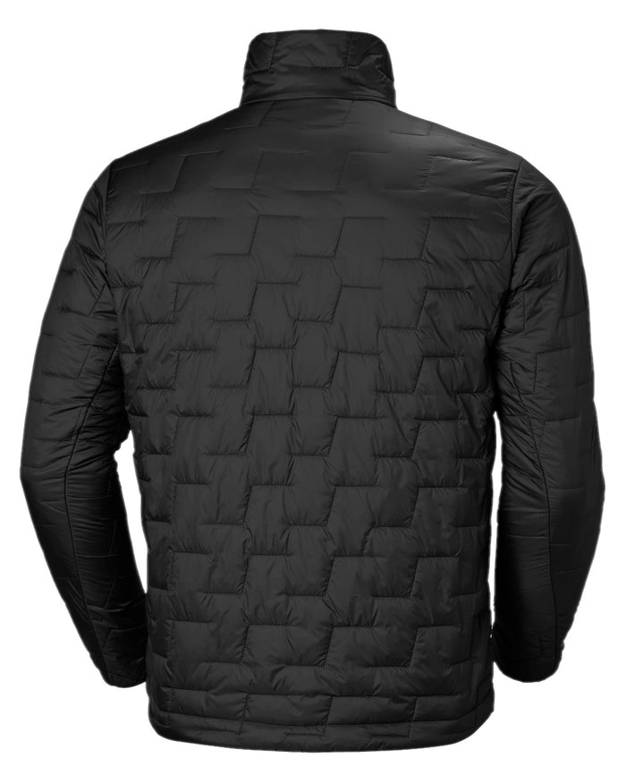 Black Matte Coloured Helly Hansen Mens Lifaloft Insulator Jacket on white background #colour_black-matte