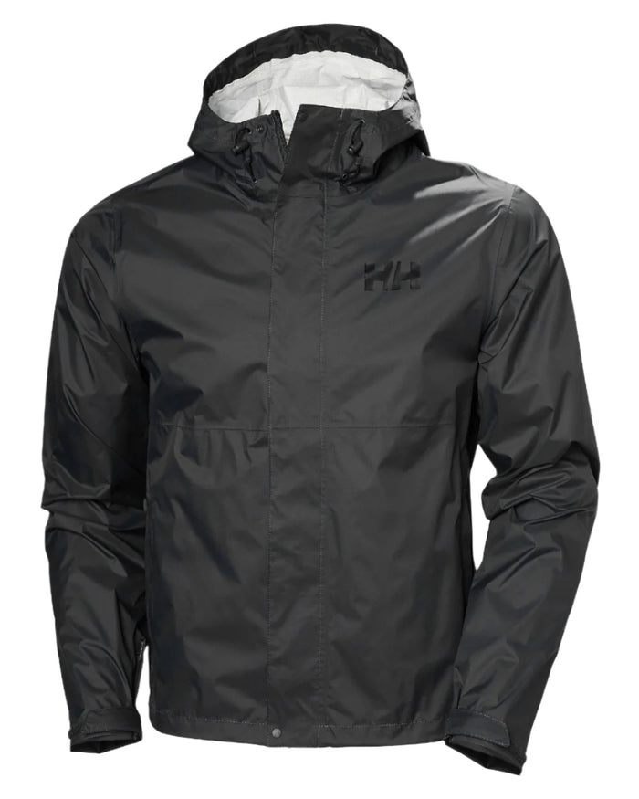 Black coloured Helly Hansen Mens Loke Jacket 2.0 on white background #colour_black
