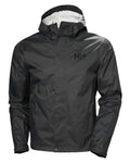 Black coloured Helly Hansen Mens Loke Jacket 2.0 on white background #colour_black