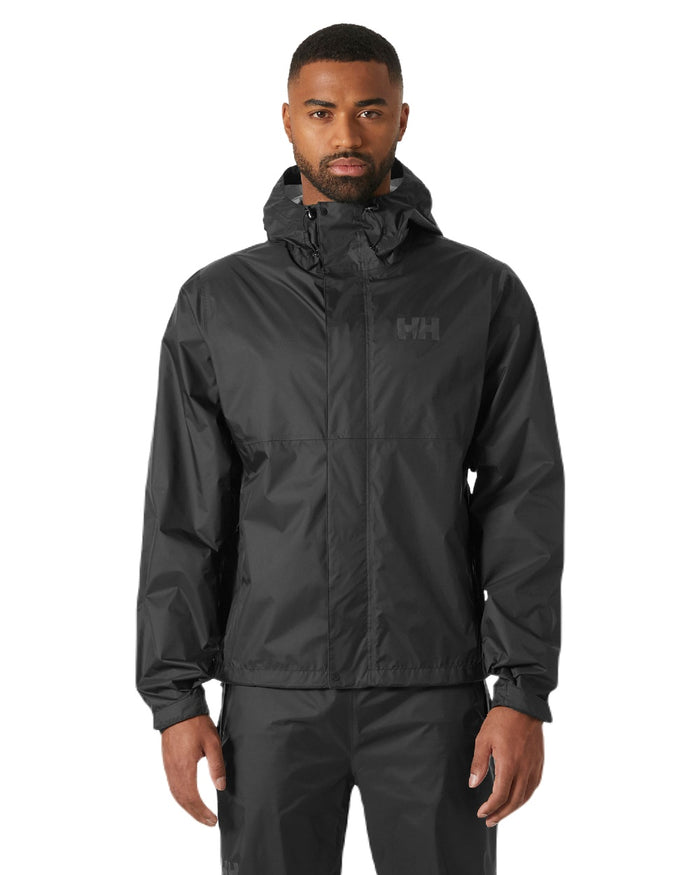 Black coloured Helly Hansen Mens Loke Jacket 2.0 on white background #colour_black