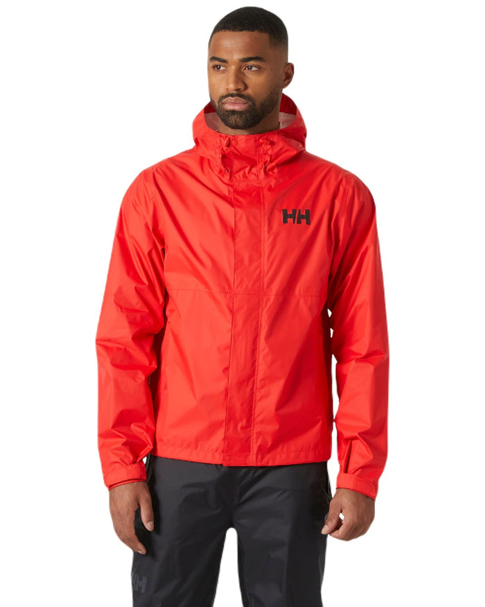 Alert Red coloured Helly Hansen Mens Loke Jacket 2.0 on white background #colour_alert-red