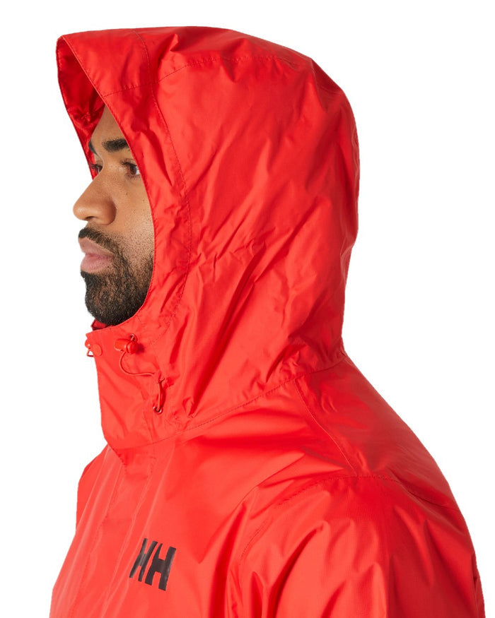 Alert Red coloured Helly Hansen Mens Loke Jacket 2.0 on white background #colour_alert-red