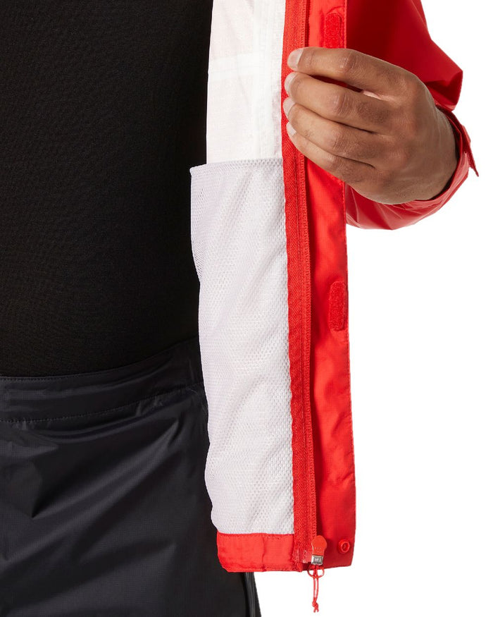 Alert Red coloured Helly Hansen Mens Loke Jacket 2.0 on white background #colour_alert-red