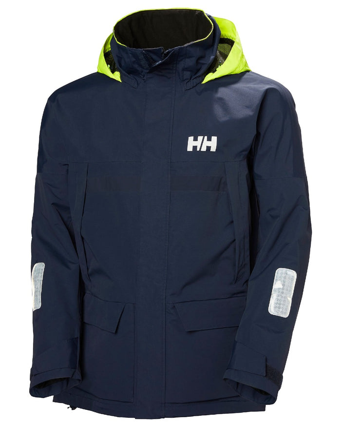 Navy coloured Helly Hansen Mens Pier 4.0 Jacket on white background #colour_navy
