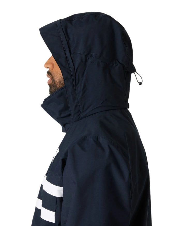 Navy coloured Helly Hansen Mens Quayside Jacket on white background #colour_navy