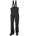 Black Coloured Helly Hansen Mens Sogn Bib Shell Pant on white background #colour_black