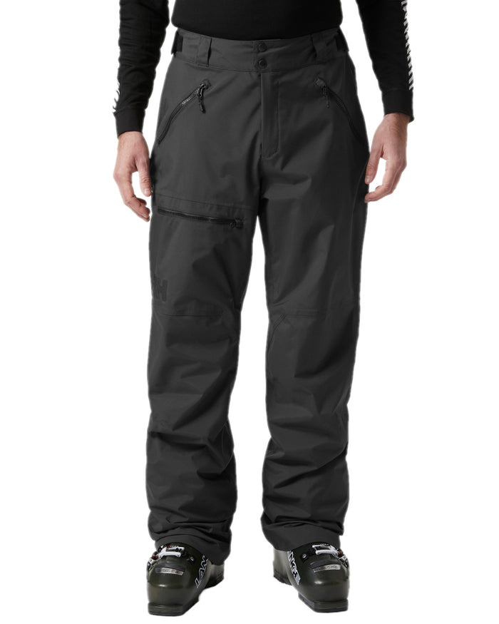 Black Coloured Helly Hansen Mens Sogn Cargo Pants on white background #colour_black
