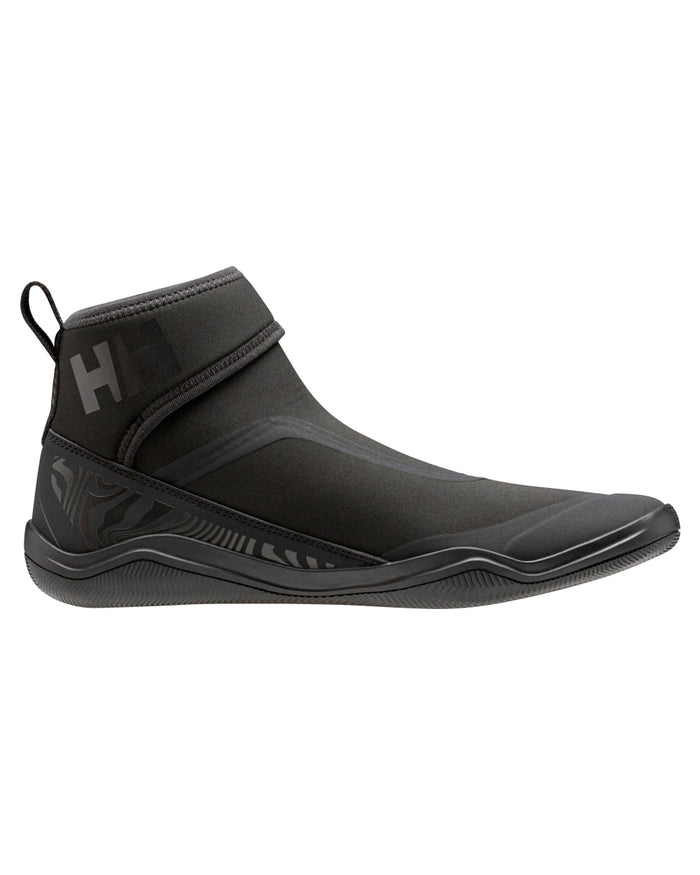 Black Coloured Helly Hansen Mens Supalight Moc-Mid Watersport Shoes on white background #colour_black