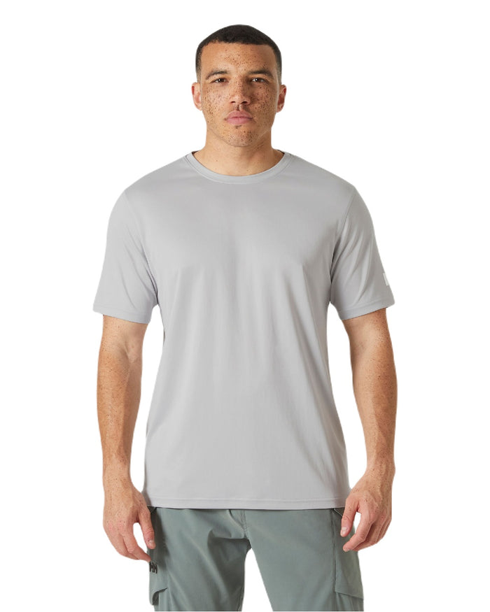 Grey Fog coloured Helly Hansen Mens Tech T-Shirt 2.0 on white background #colour_grey-fog