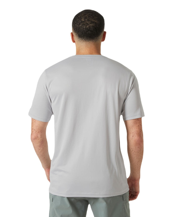 Grey Fog coloured Helly Hansen Mens Tech T-Shirt 2.0 on white background #colour_grey-fog
