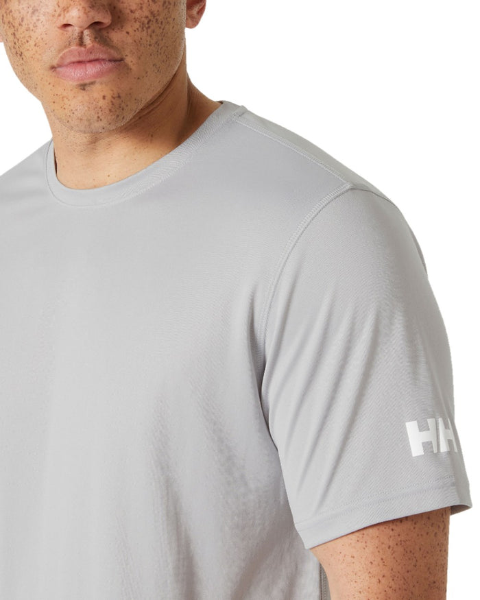 Grey Fog coloured Helly Hansen Mens Tech T-Shirt 2.0 on white background #colour_grey-fog