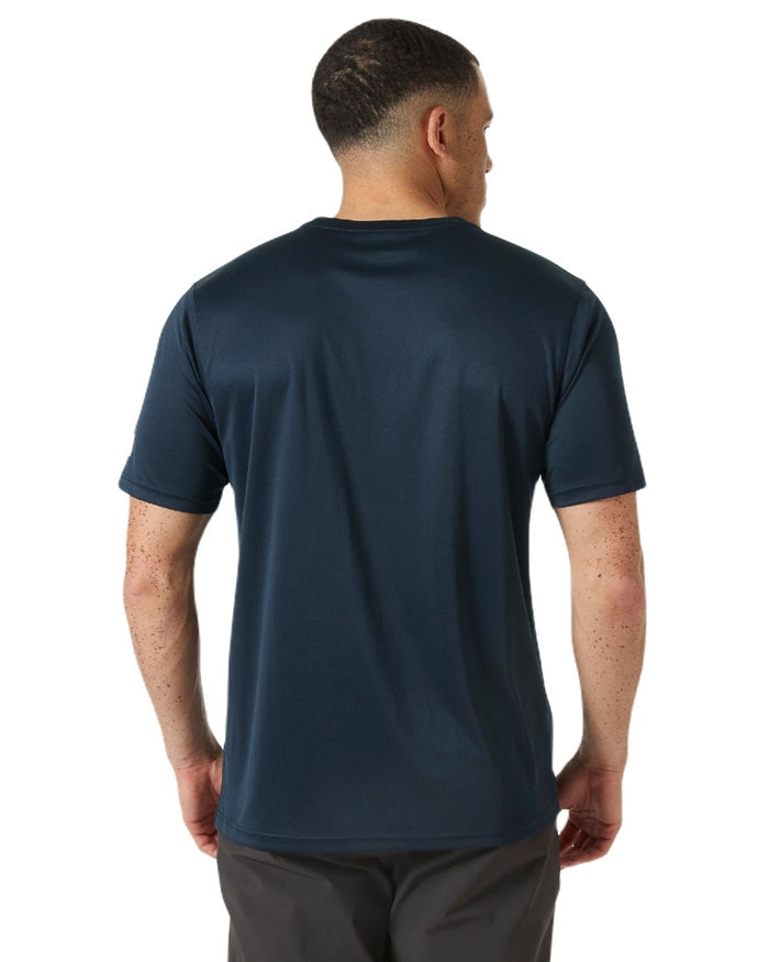 Navy coloured Helly Hansen Mens Tech T-Shirt 2.0 on white background #colour_navy