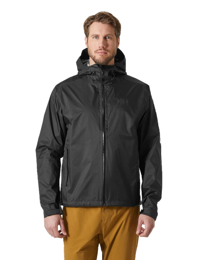 Black coloured Helly Hansen Mens Loke Terra Jacket on white background #colour_black