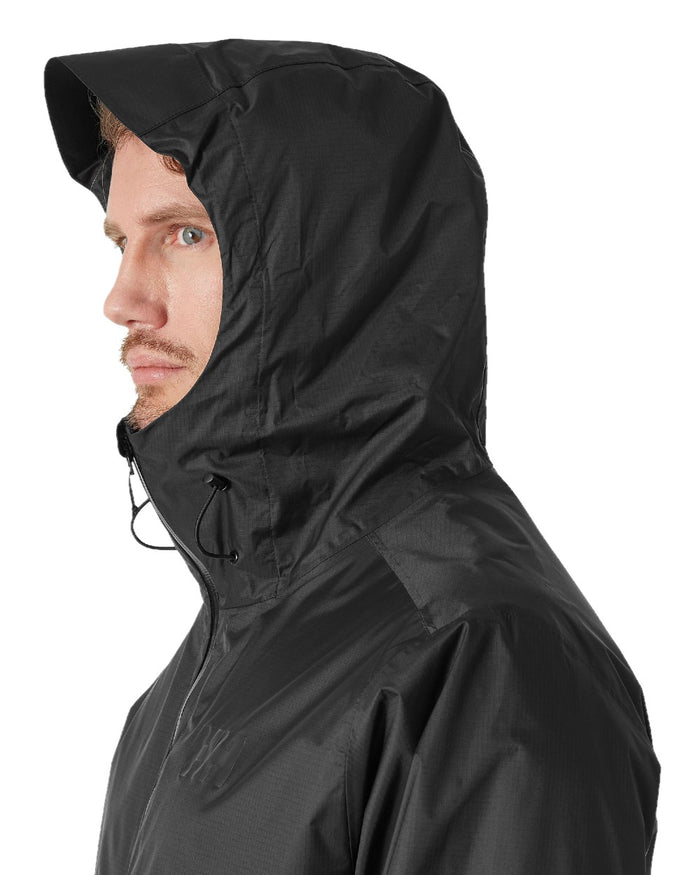 Black coloured Helly Hansen Mens Loke Terra Jacket on white background #colour_black