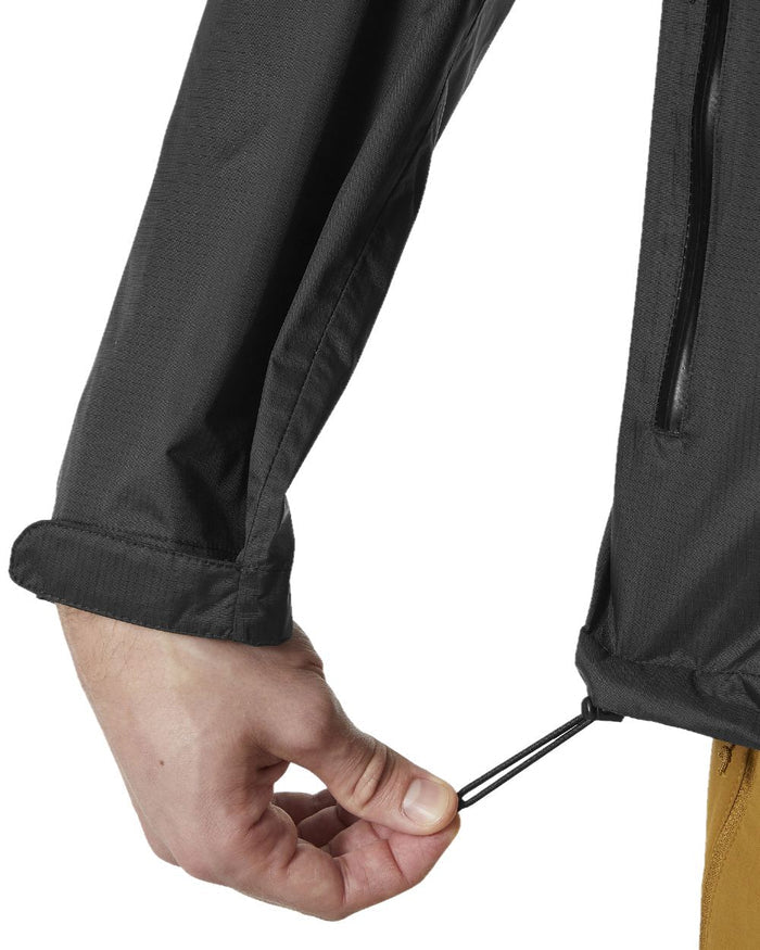 Black coloured Helly Hansen Mens Loke Terra Jacket on white background #colour_black