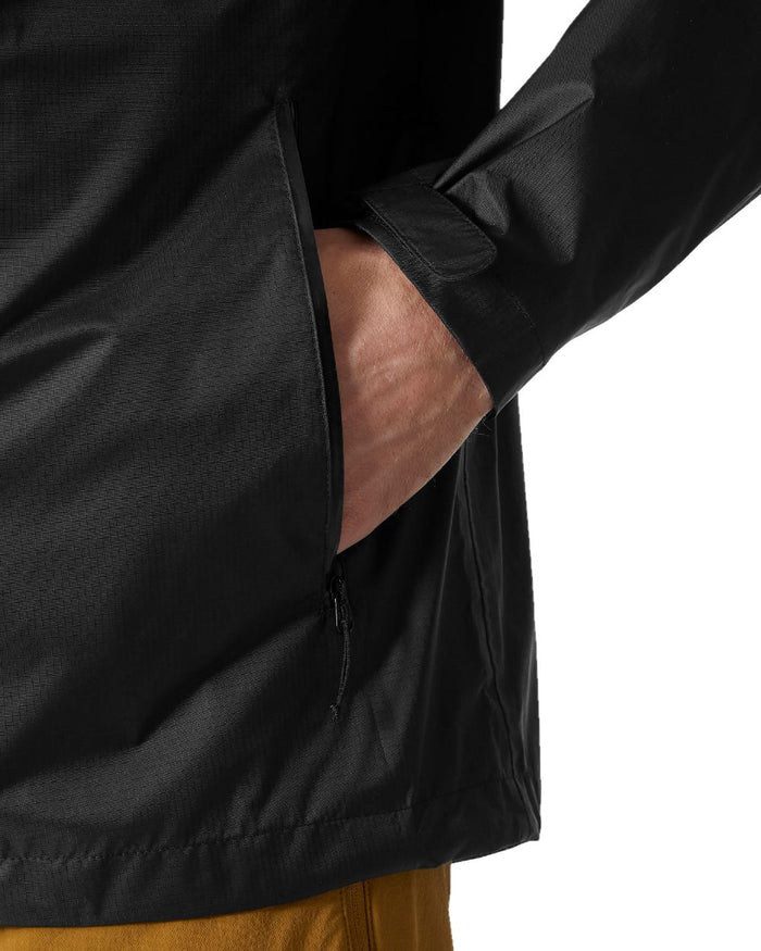 Black coloured Helly Hansen Mens Loke Terra Jacket on white background #colour_black
