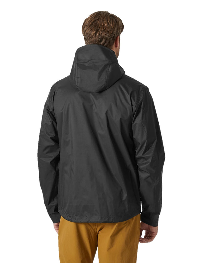 Black coloured Helly Hansen Mens Loke Terra Jacket on white background #colour_black