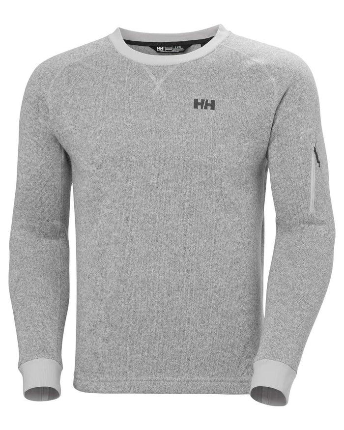 Grey Fog coloured Helly Hansen Mens Varde Crewneck on white background #colour_grey-fog
