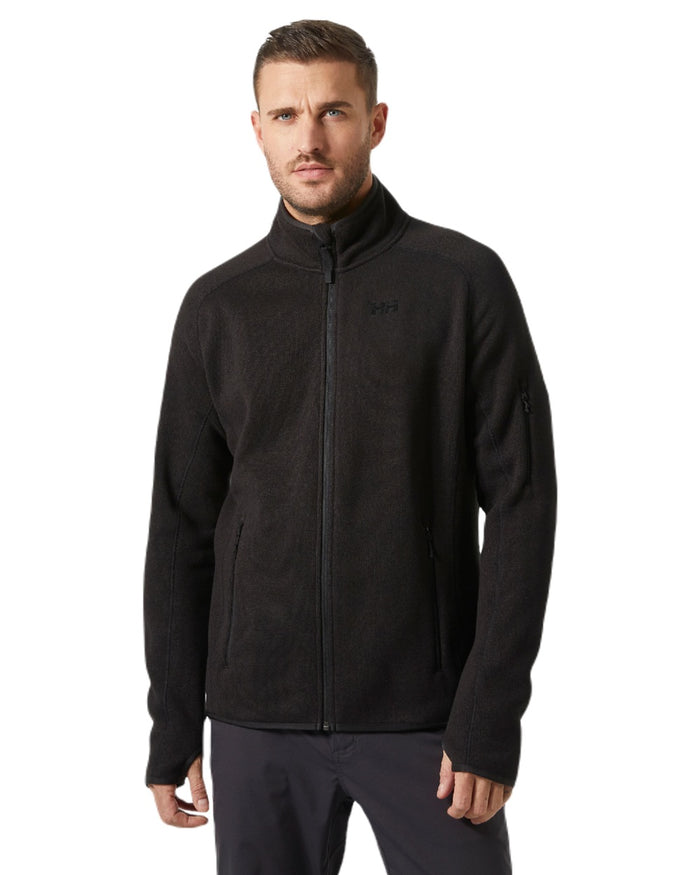 Black coloured Helly Hansen Mens Varde Fleece Jacket 2.0 on white background #colour_black