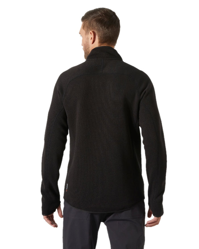 Black coloured Helly Hansen Mens Varde Fleece Jacket 2.0 on white background #colour_black