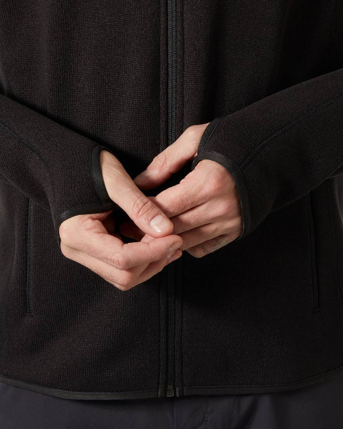 Black coloured Helly Hansen Mens Varde Fleece Jacket 2.0 on white background #colour_black