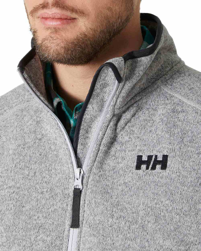 Grey Fog Coloured Helly Hansen Mens Varde Fleece Vest 2.0 on white background #colour_grey-fog