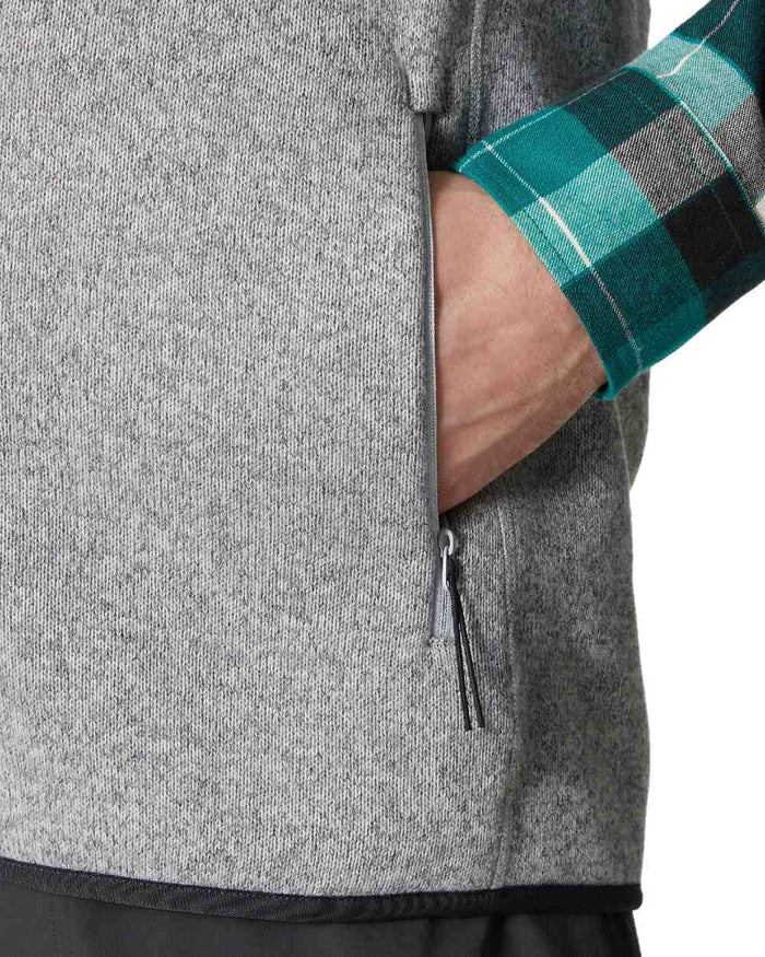 Grey Fog Coloured Helly Hansen Mens Varde Fleece Vest 2.0 on white background #colour_grey-fog