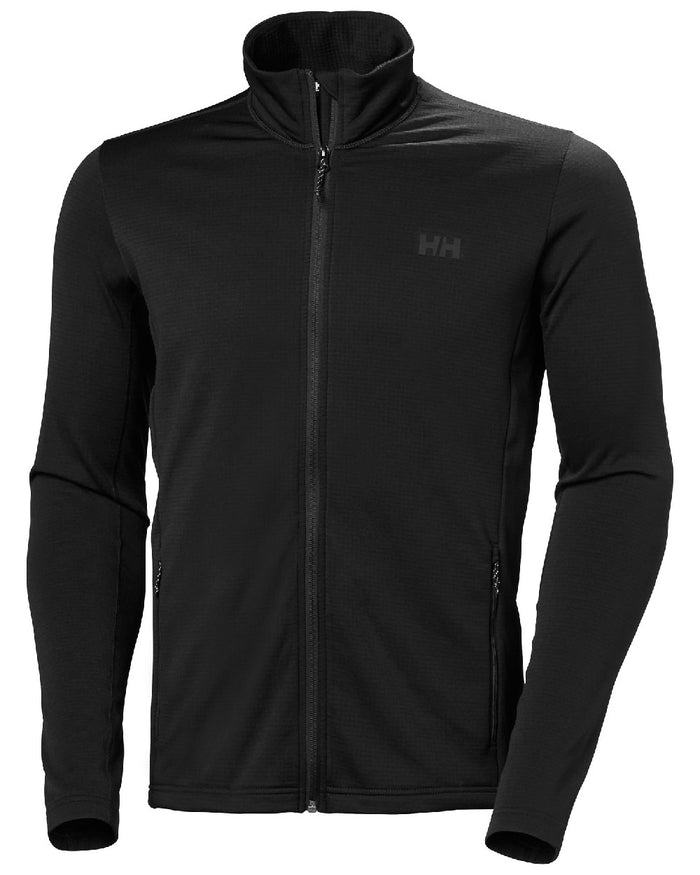 Black Coloured Helly Hansen Mens Versalite Fleece Jacket on white background #colour_black