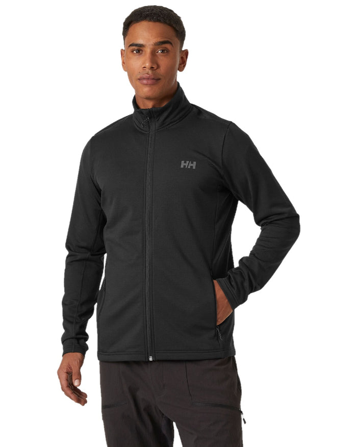 Black Coloured Helly Hansen Mens Versalite Fleece Jacket on white background #colour_black