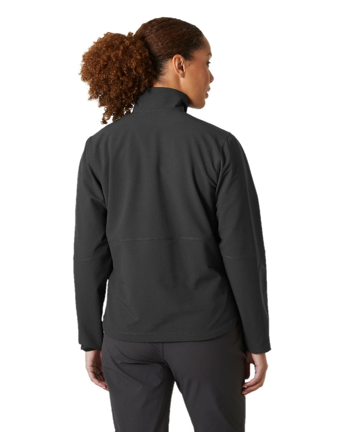 Ebony coloured Helly Hansen Womens Cascade Shield Anorak on white background #colour_ebony