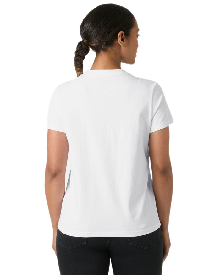 White coloured Helly Hansen Womens Core Graphic T-Shirt 2.0 on white background #colour_white
