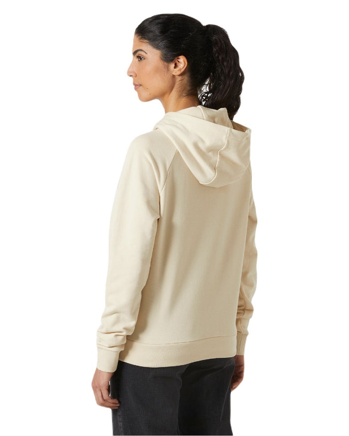 Cream coloured Helly Hansen Womens Core Hoodie on white background #colour_cream