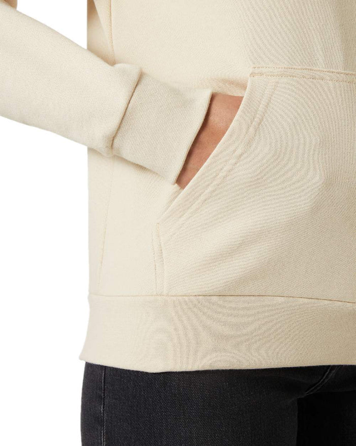 Cream coloured Helly Hansen Womens Core Hoodie on white background #colour_cream