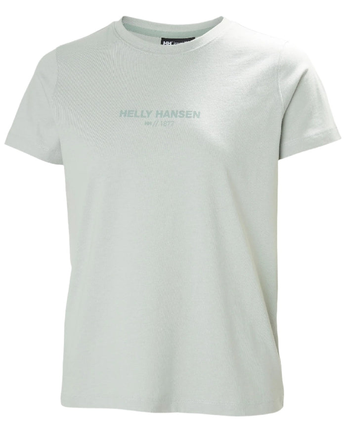Green Mist coloured Helly Hansen Womens Core T-Shirt 2.0 on white background #colour_green-mist