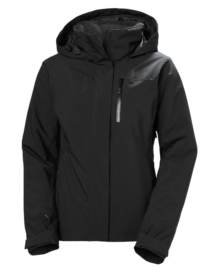 Black Coloured Helly Hansen Womens Crewser Jacket on white background #colour_black