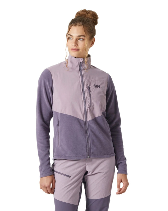 Smoked Purple coloured Helly Hansen Womens Daybreaker Block Fleece Jacket on white background #colour_smoked-purple