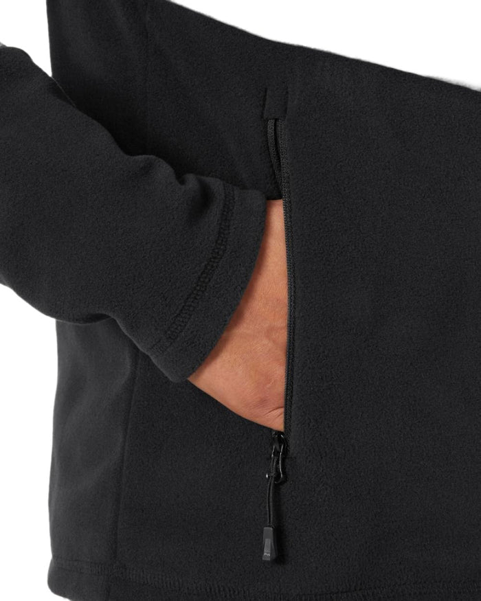 Black coloured Helly Hansen Womens Daybreaker Block Fleece Jacket on white background #colour_black