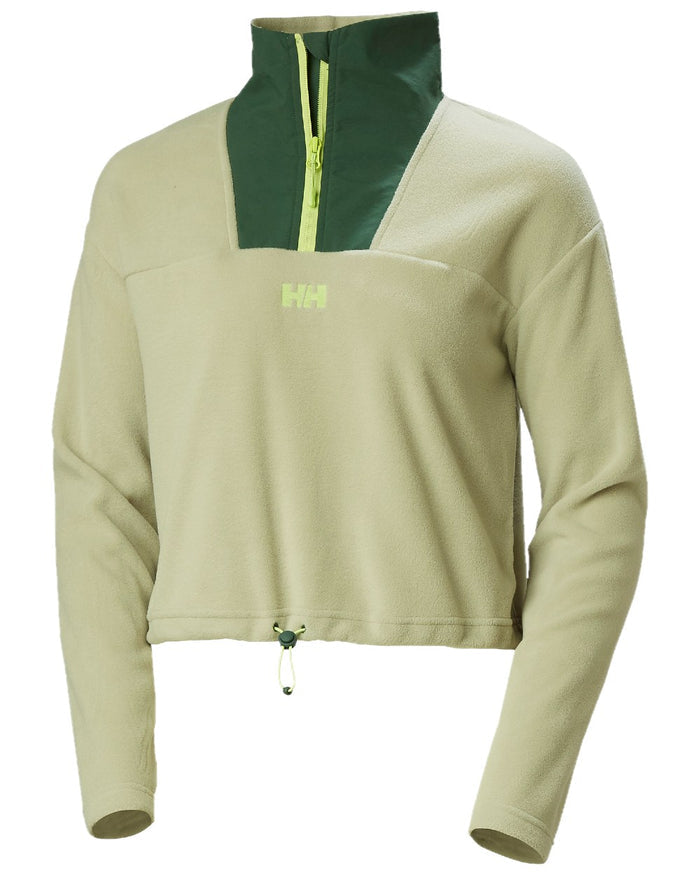 Light Lav Coloured Helly Hansen Womens Daybreaker Cropped Fleece Jacket on white background #colour_light-lav