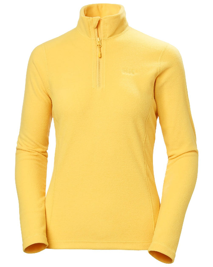 Honeycomb coloured Helly Hansen Womens Daybreaker Half Zip Fleece on white background #colour_honeycomb