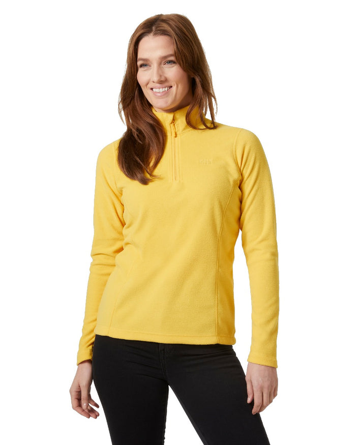 Honeycomb coloured Helly Hansen Womens Daybreaker Half Zip Fleece on white background #colour_honeycomb
